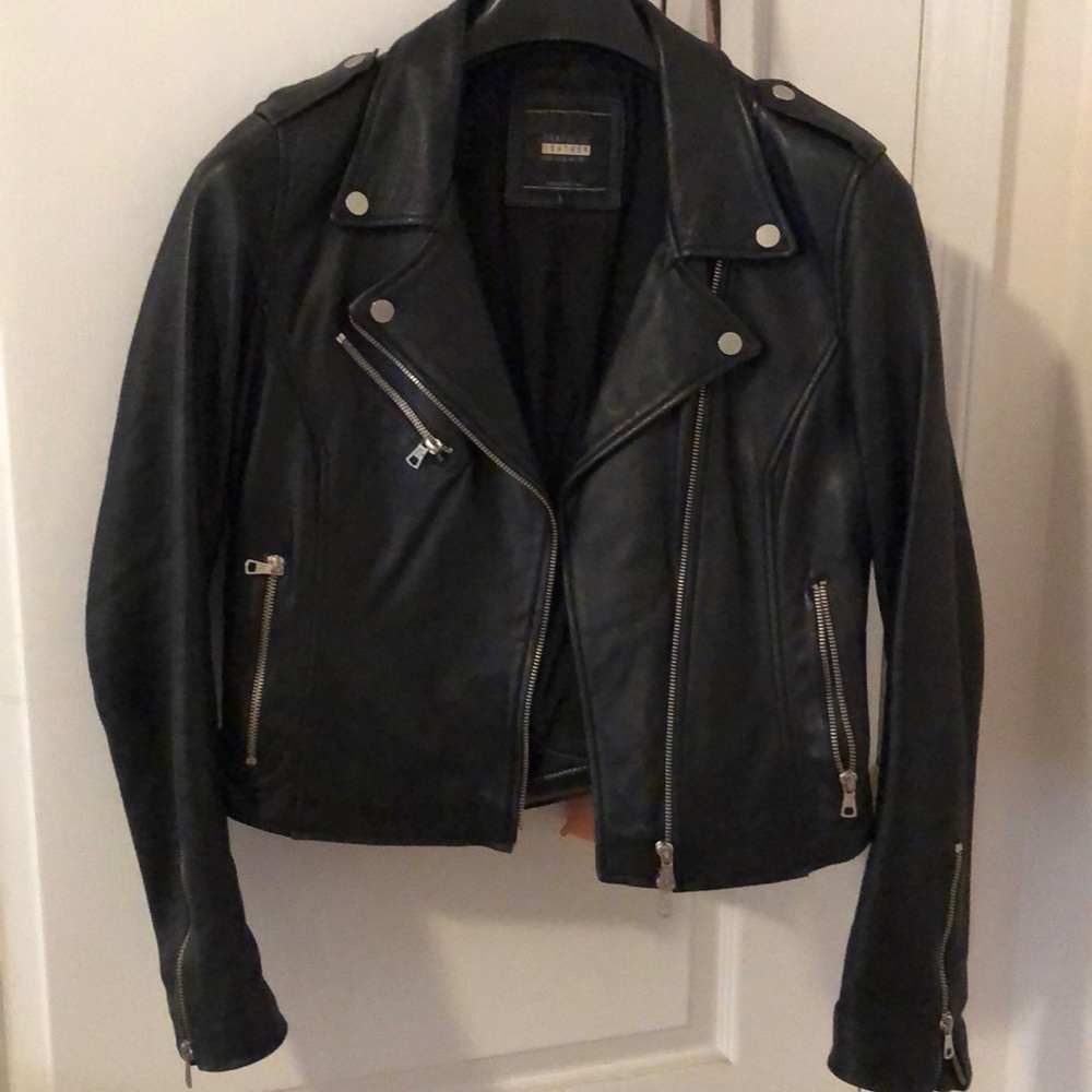 Biker leather jacket